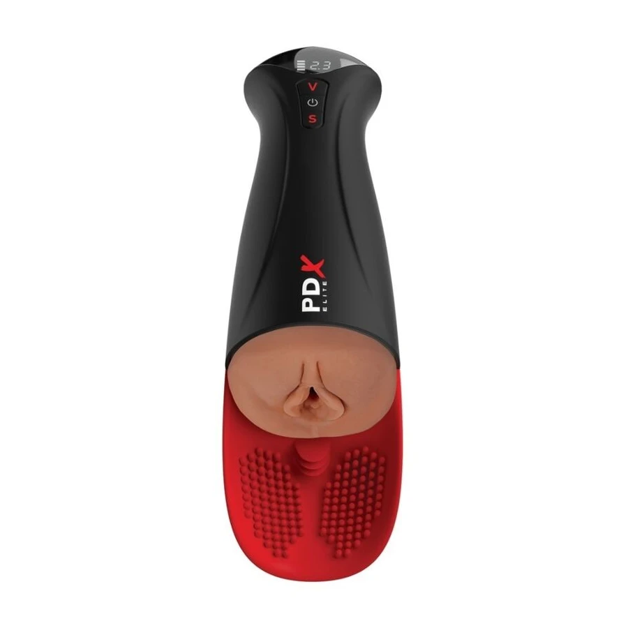 PDX ELITE - FAP-O-MATIC PRO XL VIBRATÓRIO AUTOMÁTICO MARROM 34,9 CM